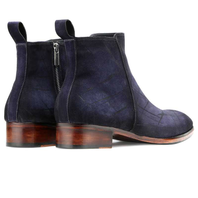 Carbine Blue Zipper Boots