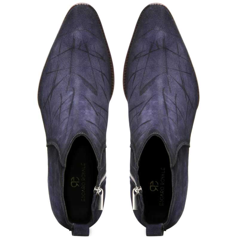 Carbine Blue Zipper Boots