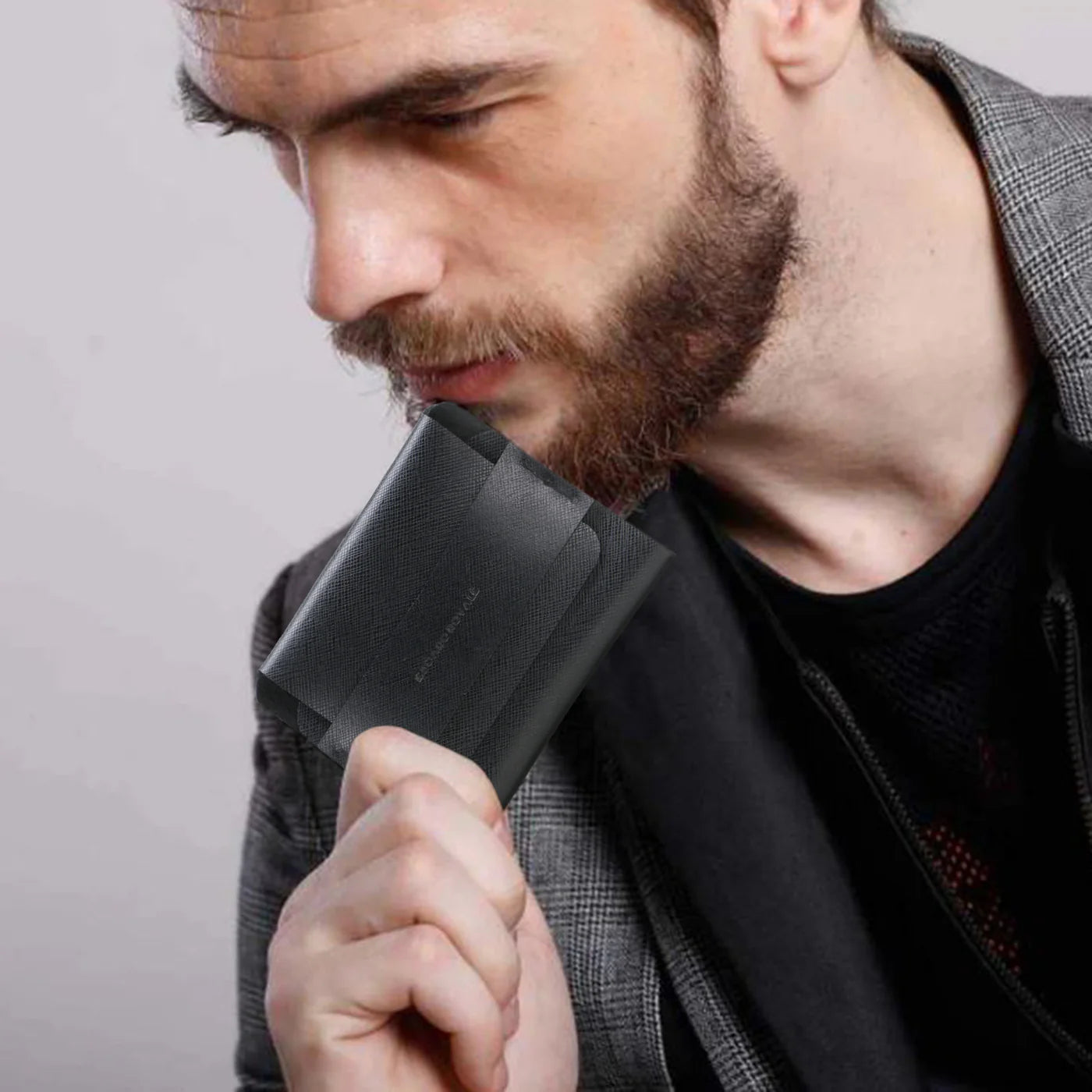 ESCOBAR Men's Luxury Leather Card Holder