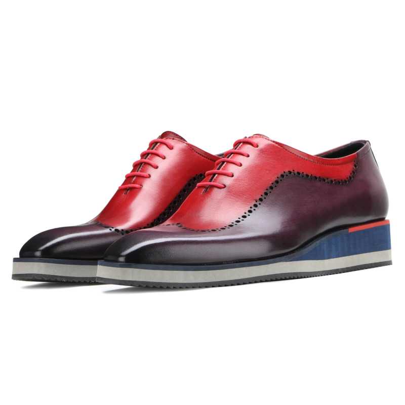 Saxton AirFlexLite Oxford Shoes - Red Purple