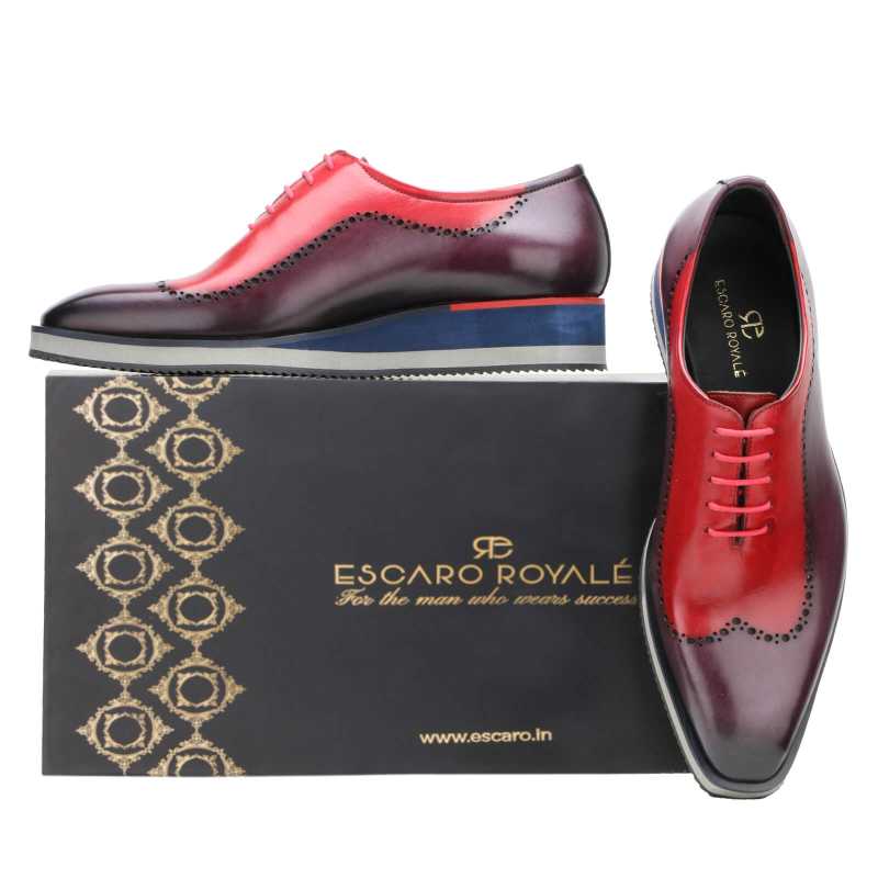 Saxton AirFlexLite Oxford Shoes - Red Purple