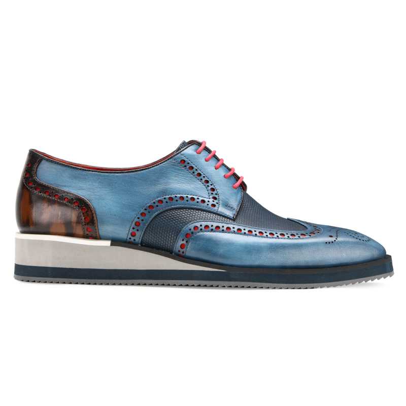 Saxton Wingtip Brogues - Blue Airflexlite