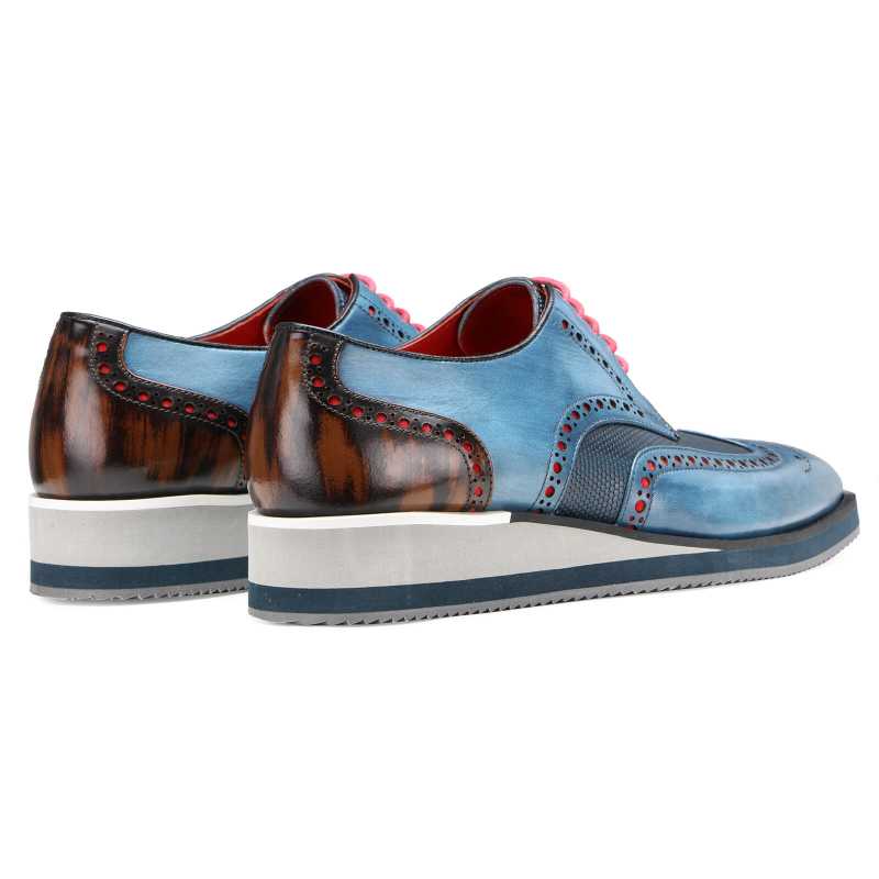 Saxton Wingtip Brogues - Blue Airflexlite