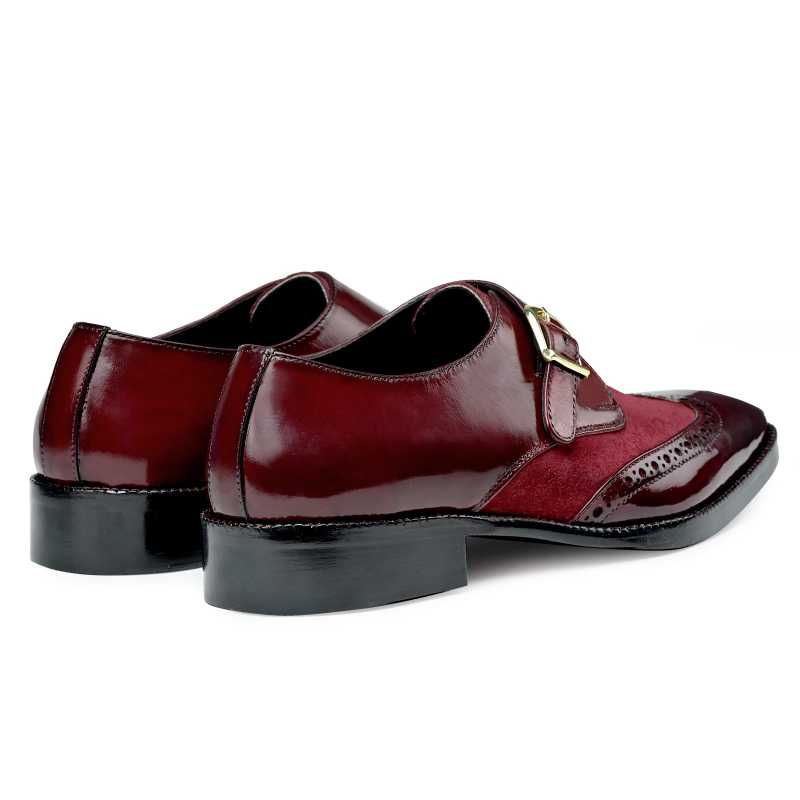 Frederick Wingtip Monks in Wine Ox Red