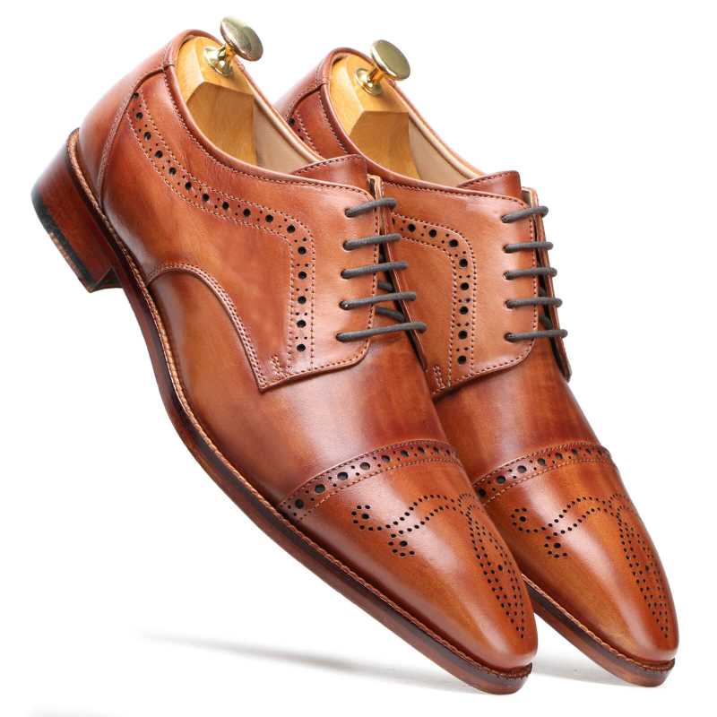 Brown Designer Derby Shoes Brown Designer Derby Shoes