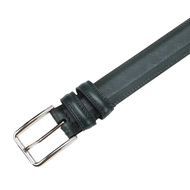 Beruto Mens Luxury Leather Belt In Olive