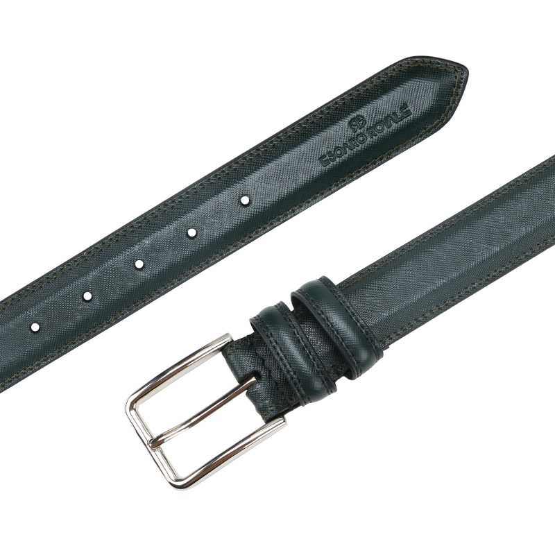 Beruto Mens Luxury Leather Belt In Olive