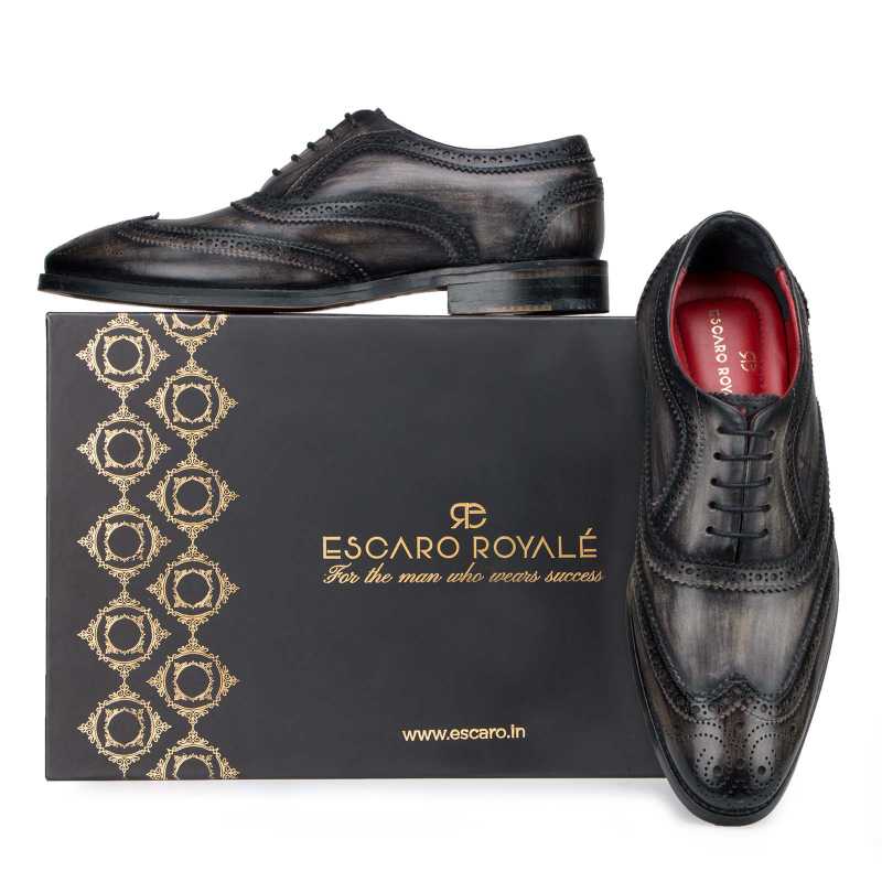 Grey Wingtip Brogue