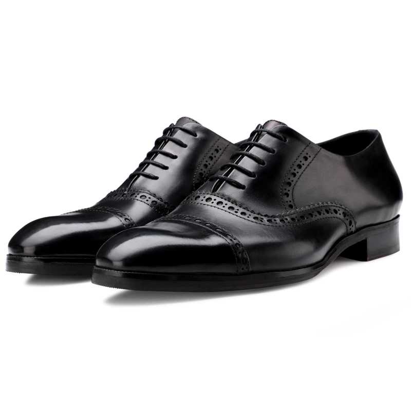 The Vienna Toecap Oxfords In Black