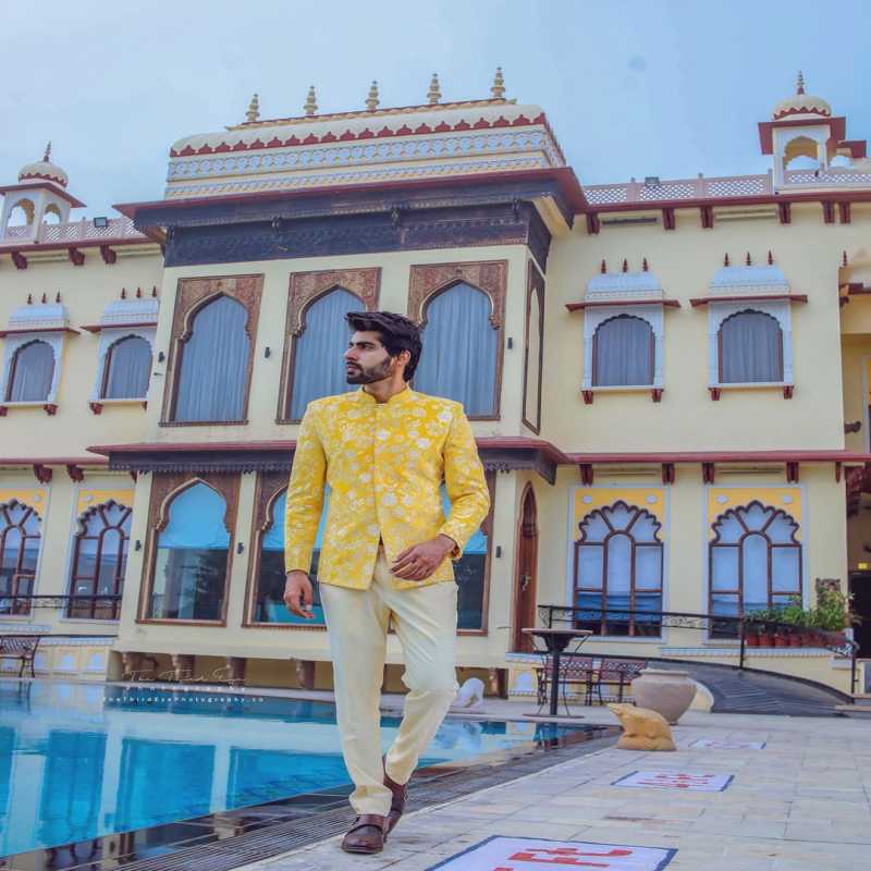 Brown-Black Wooden Finish Double Monkstrap