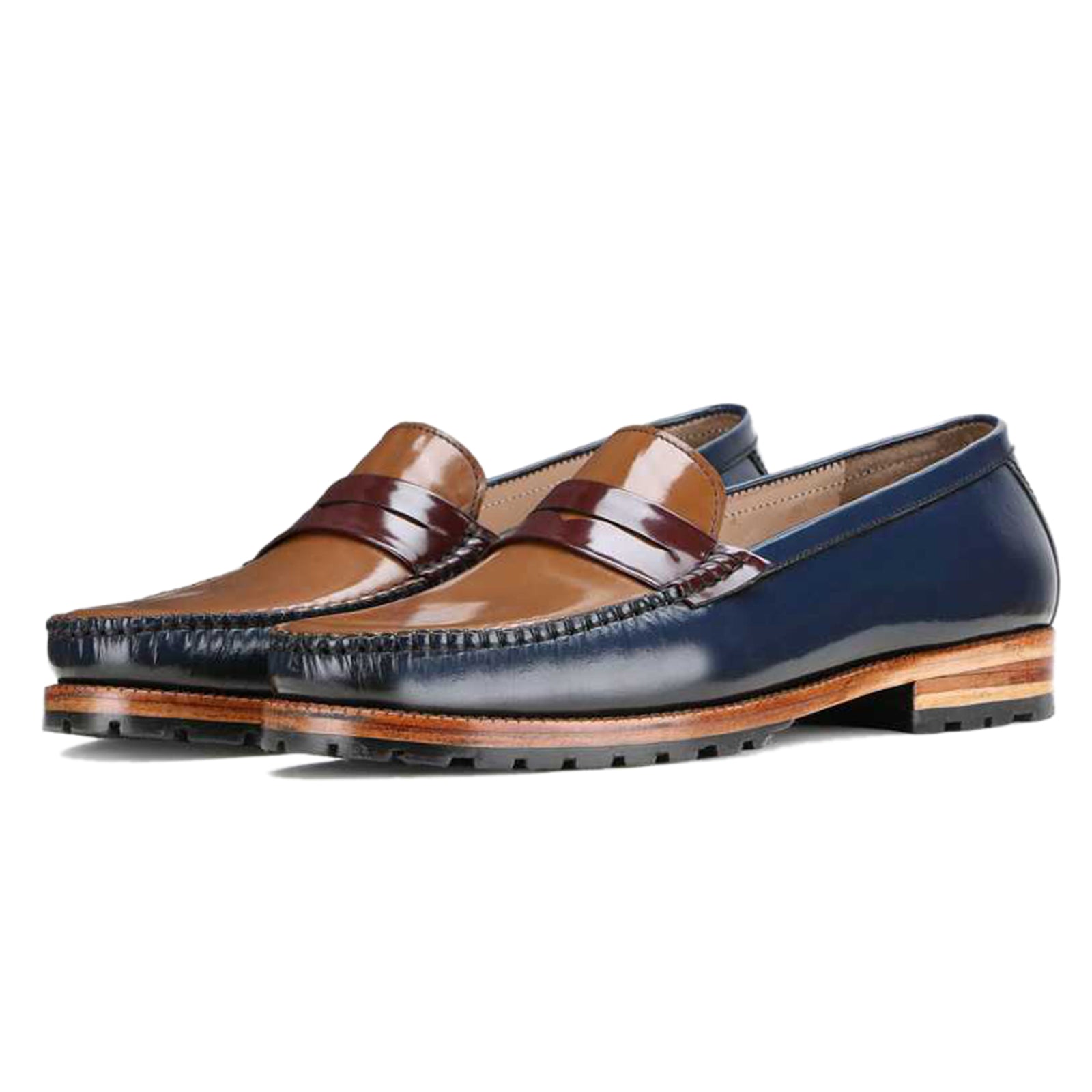 Malard Triple Color Penny Loafers