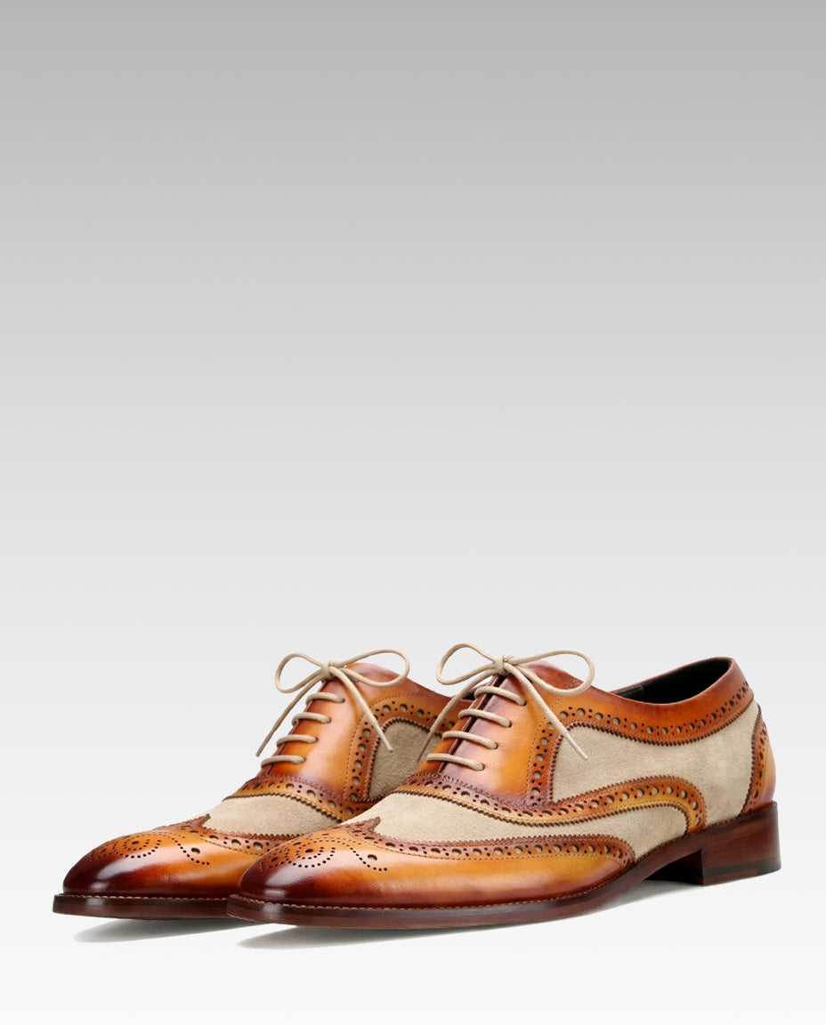 TanBeige Wingtip London Brogues