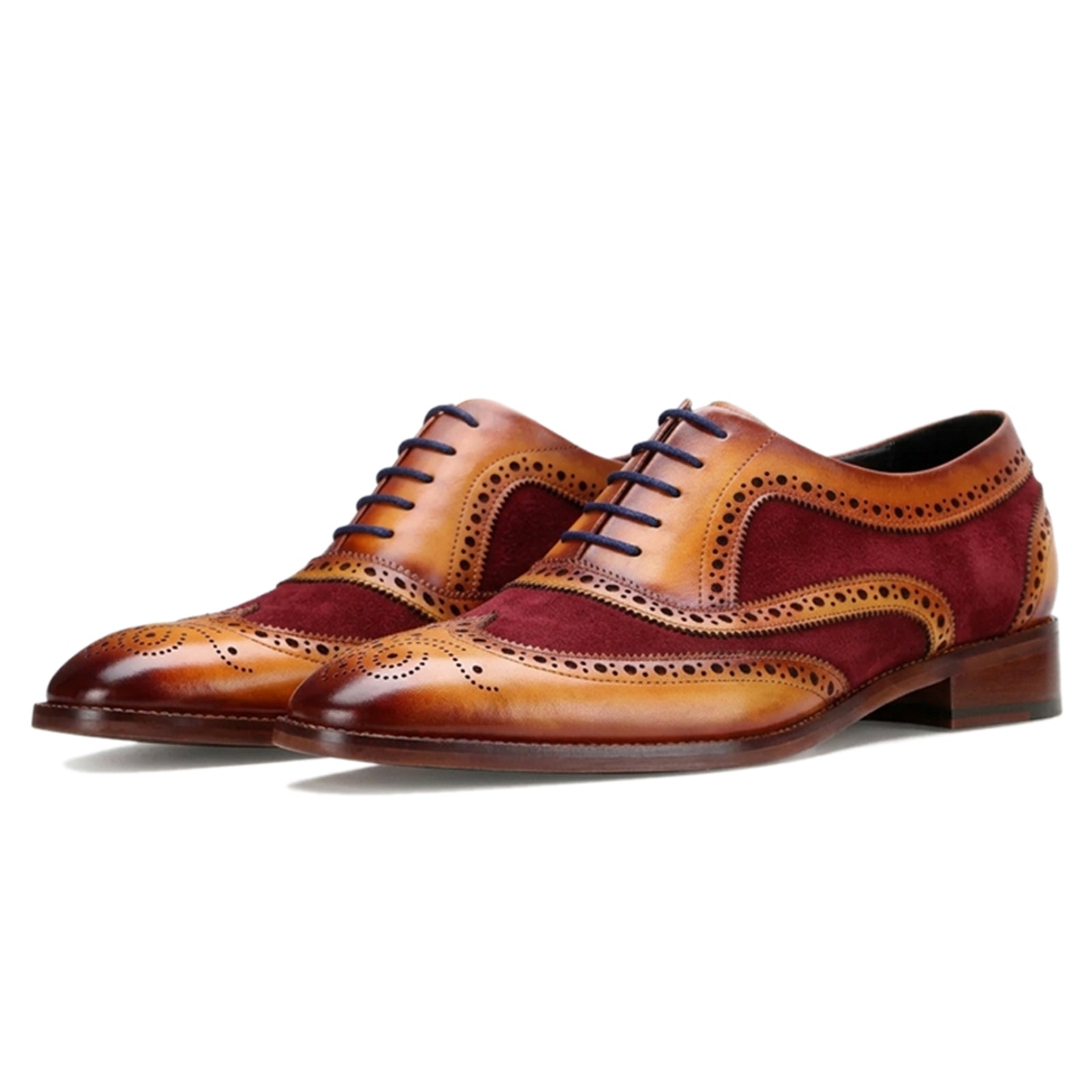 TanRed Wingtip London Brogues