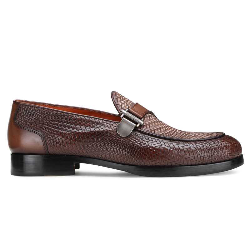 Tempe Weave-Pattern Single Monk Loafers