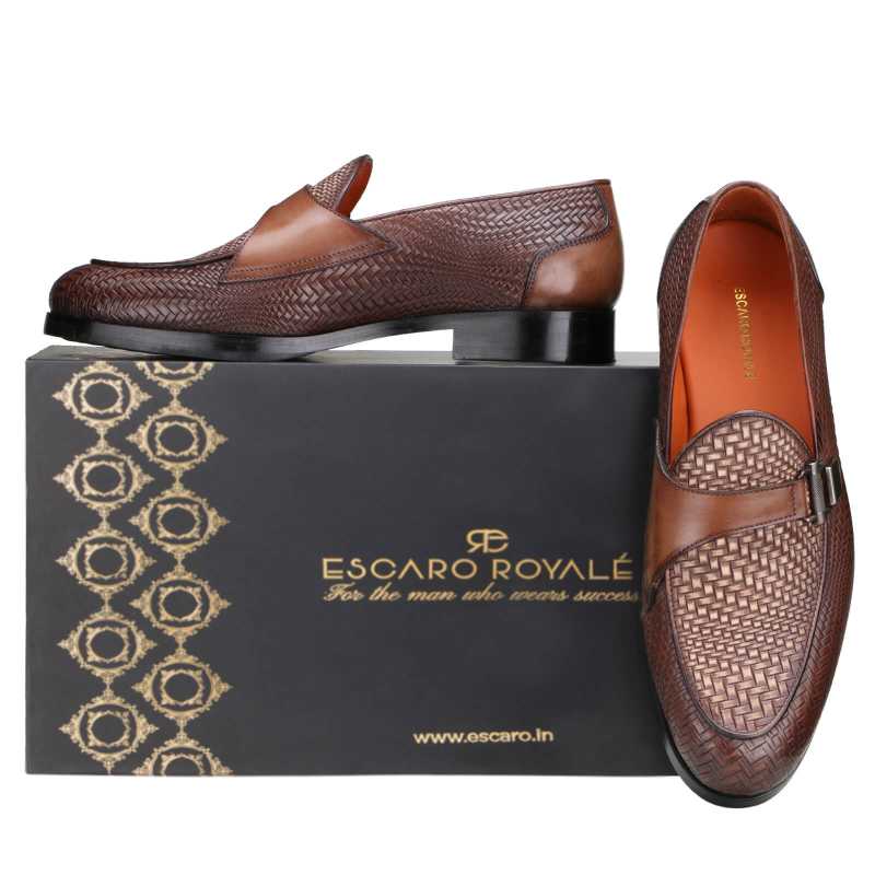 Tempe Weave-Pattern Single Monk Loafers