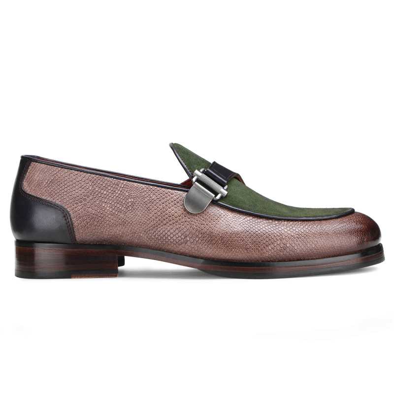 Sable Buckled Loafers in Olive