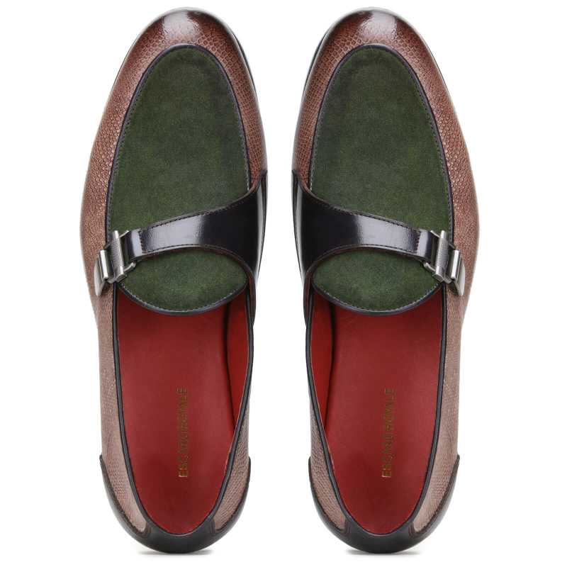 Sable Buckled Loafers in Olive