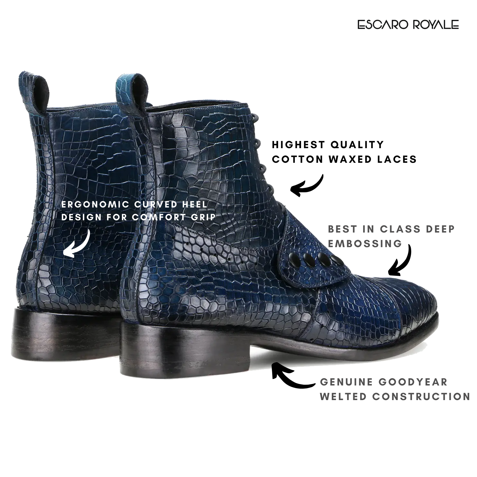 Escaro Royale Goodyear Welted Francis Knight Boots