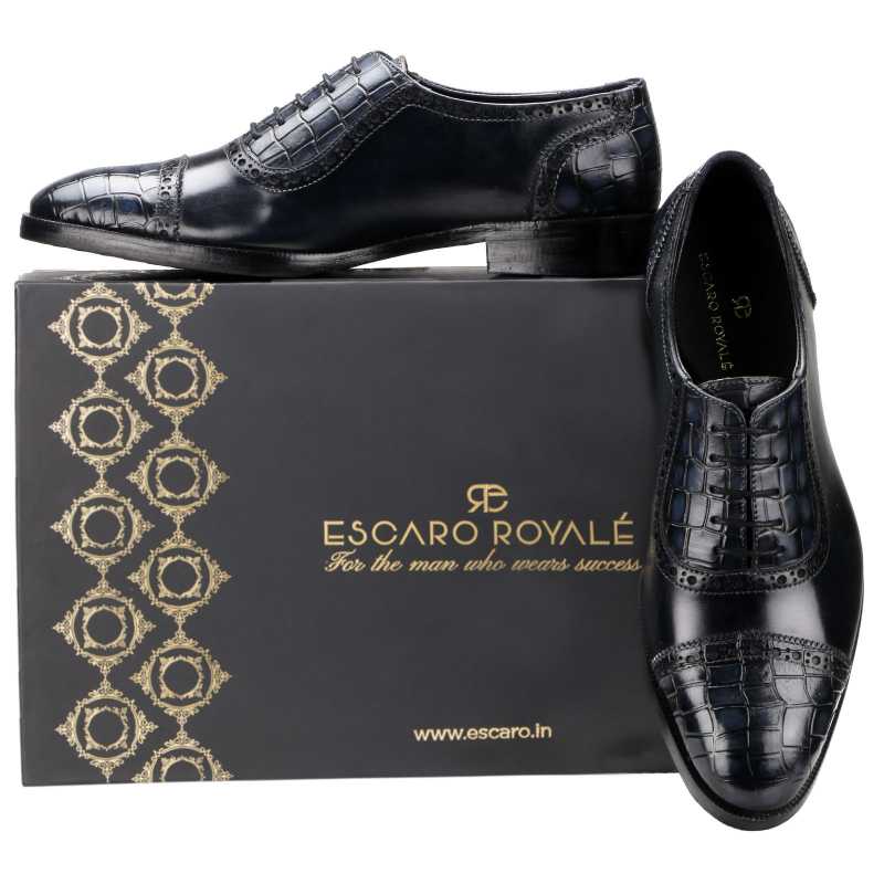 The Colombus Toecap Oxford In Blue