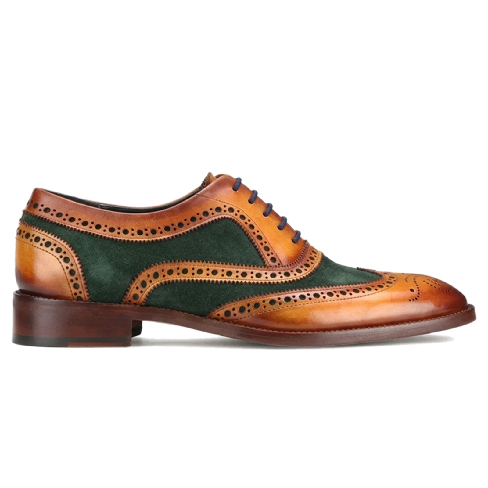 TanGreen Wingtip London Brogues