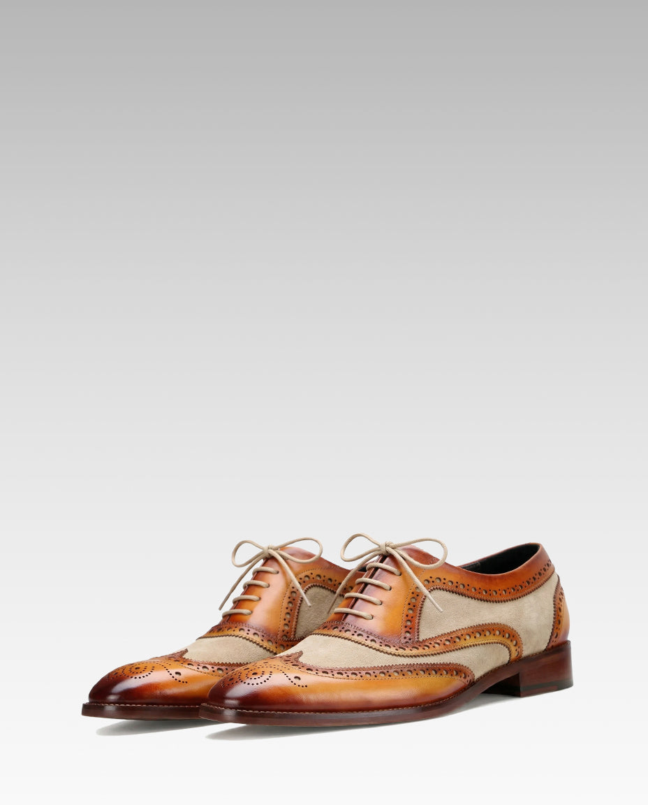 TanBeige Wingtip London Brogues