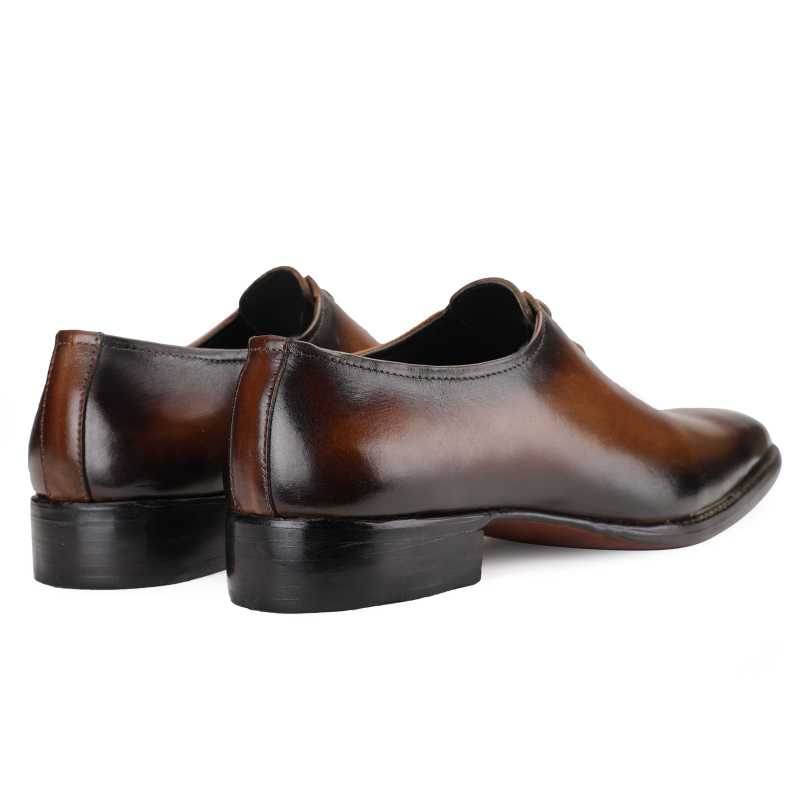 Sabre Goodyear Welted Fiddleback Wholecut Oxford IN Brown Patina