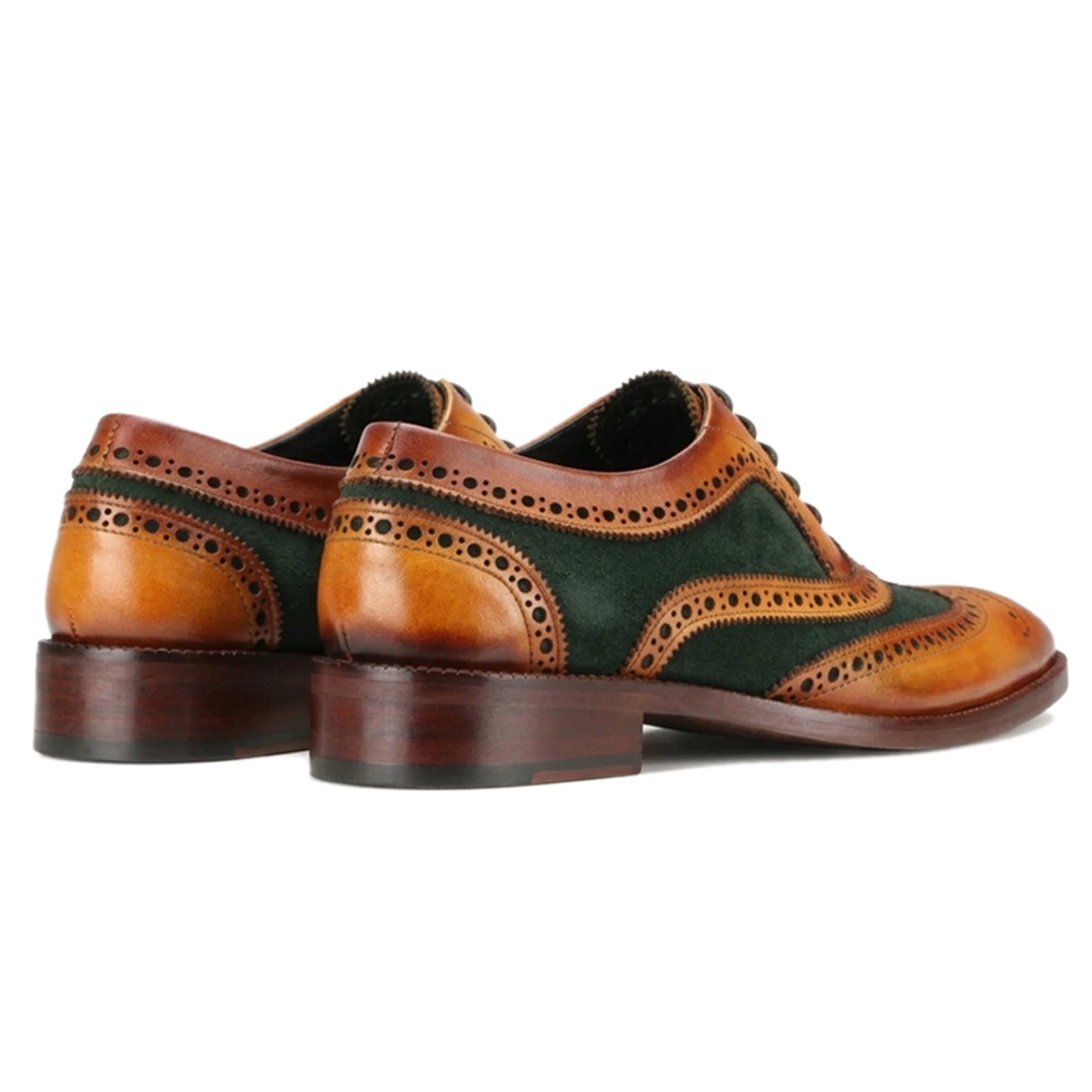 TanGreen Wingtip London Brogues