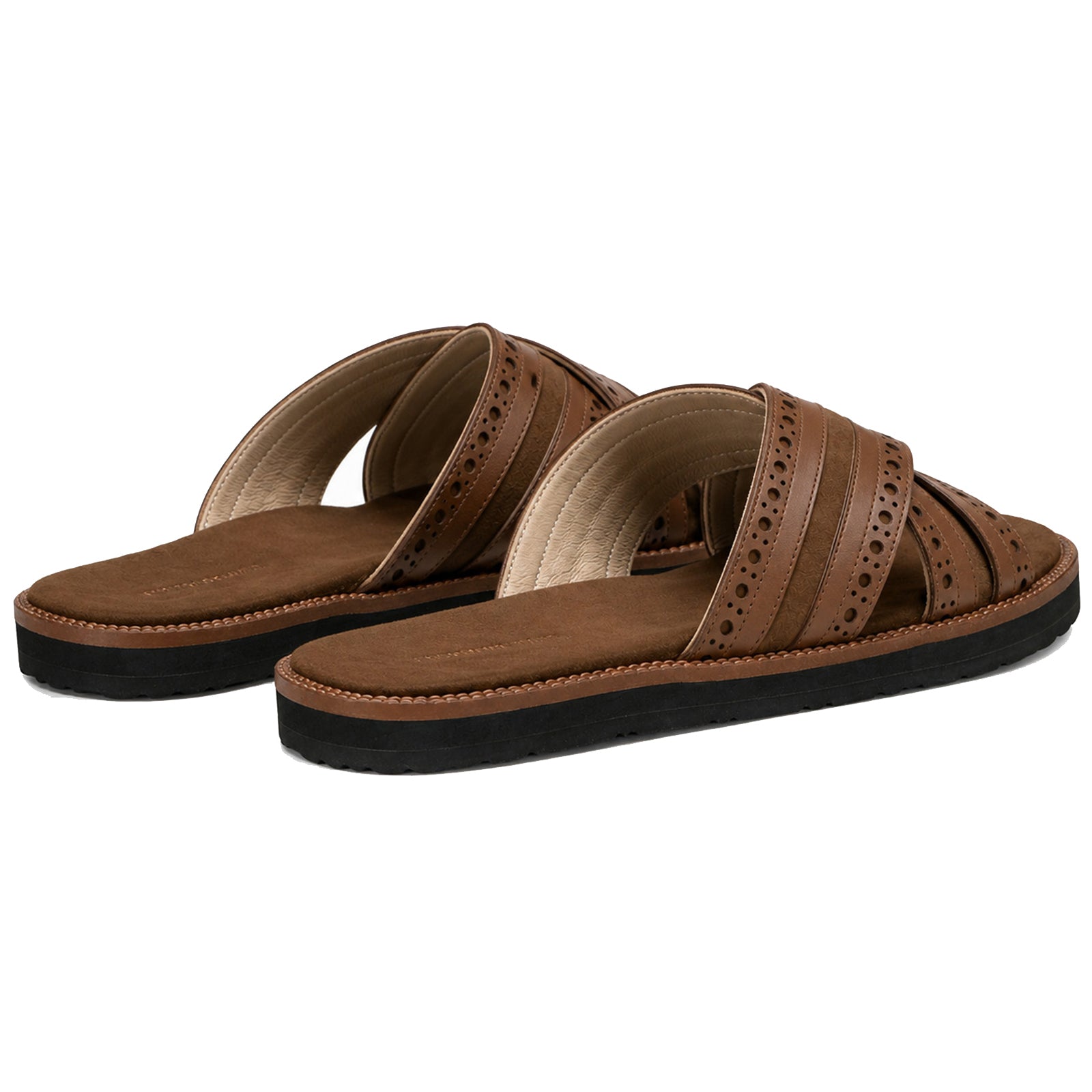 The Veneto Crossband Sliders in Brown