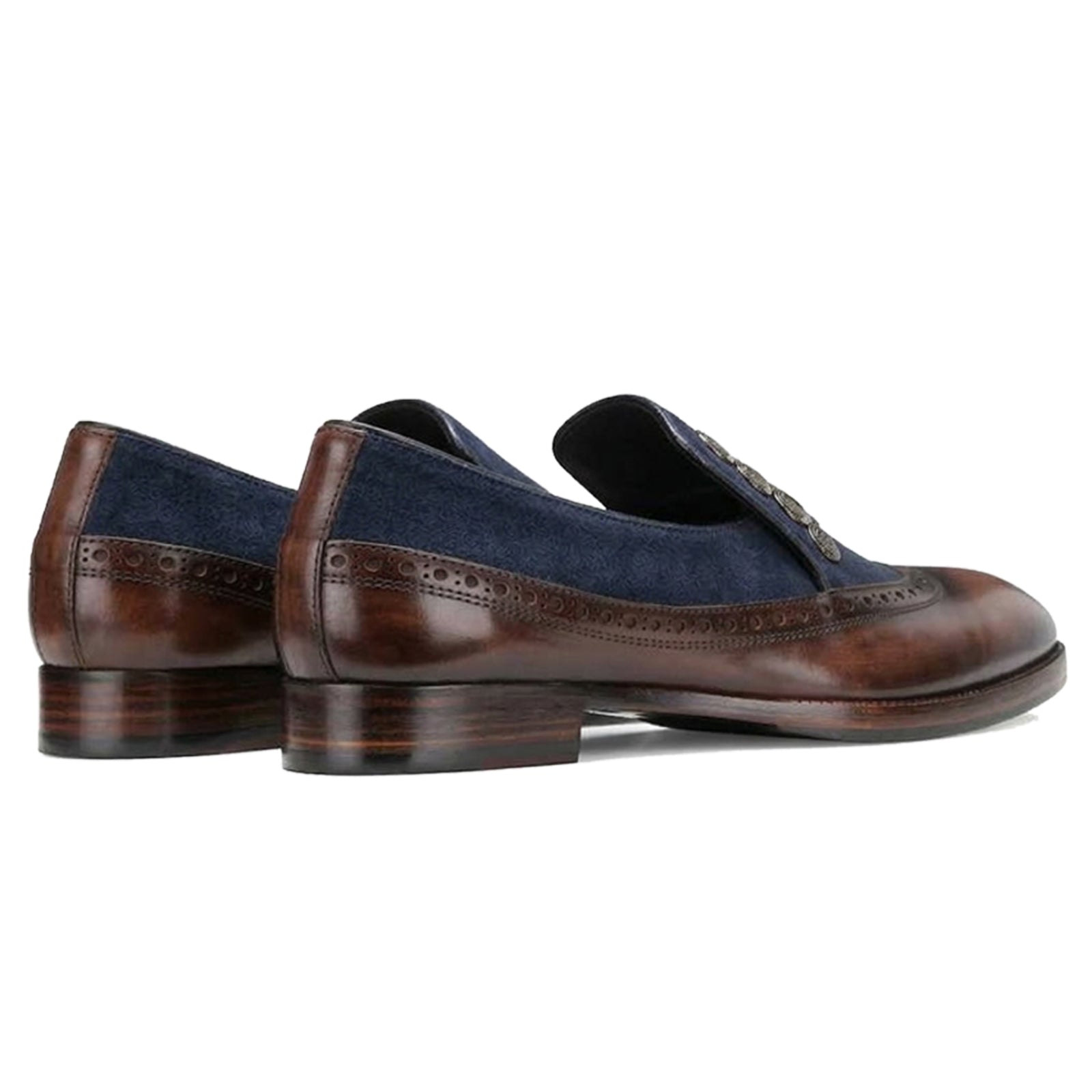 Nimbus Slipons in Brown-Blue
