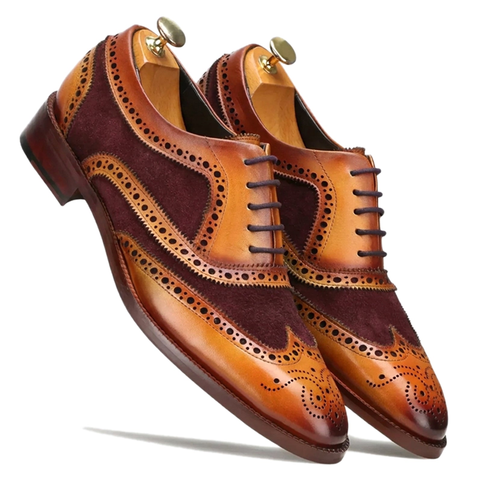 TanRed Wingtip London Brogues