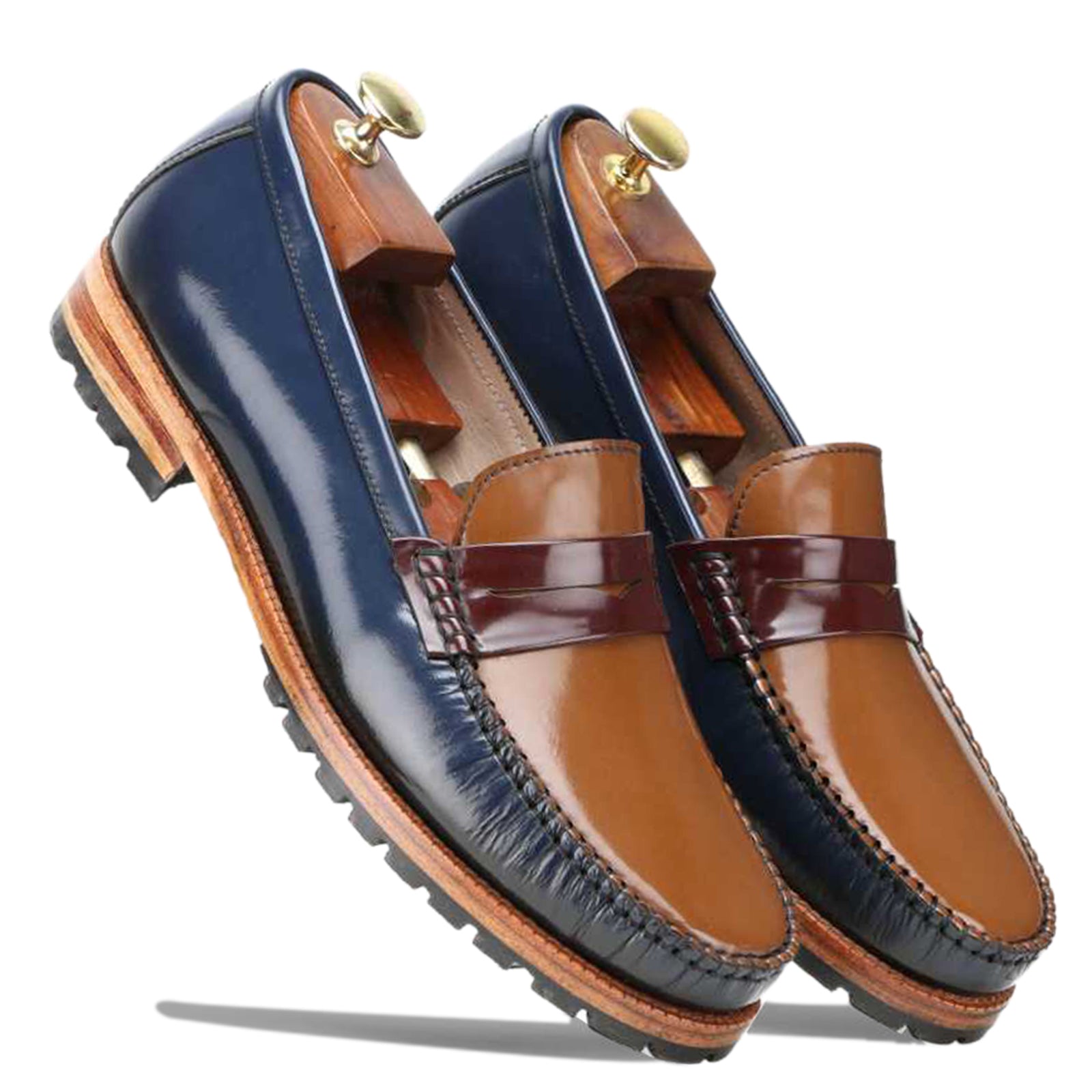 Malard Triple Color Penny Loafers