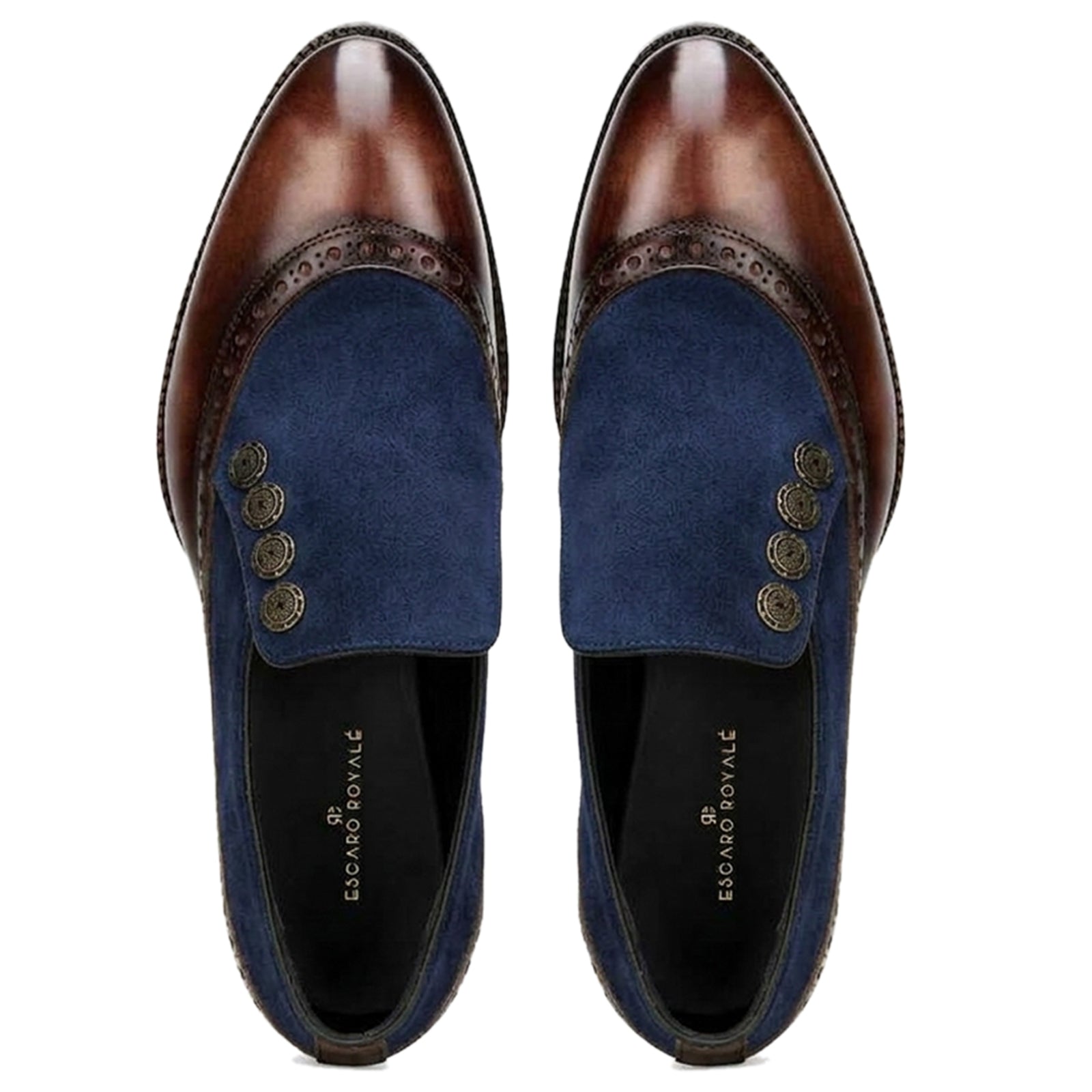 Nimbus Slipons in Brown-Blue
