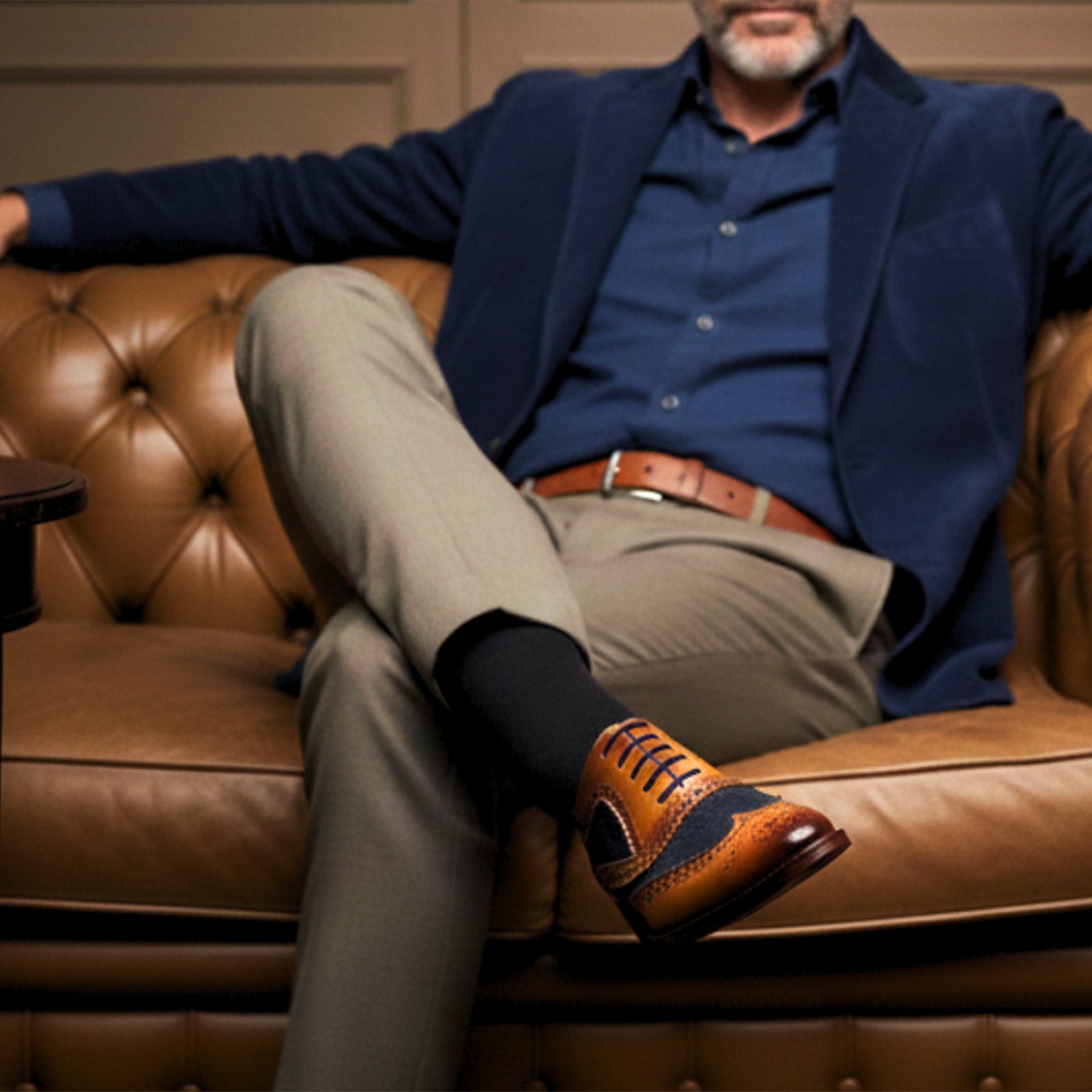 London Brogues · Tan-Blue