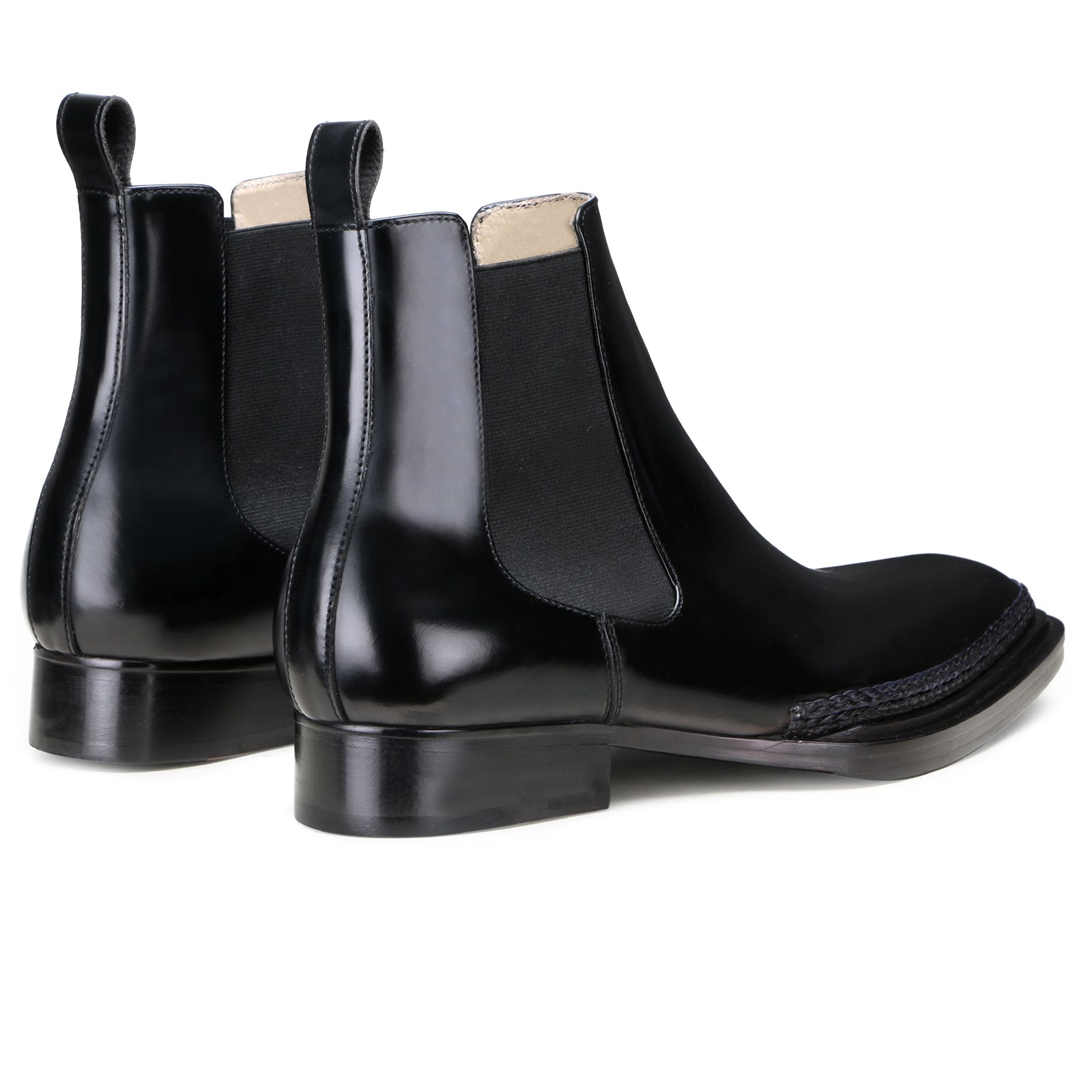 Dominion Chelsea Boots with Taper Toe in Black
