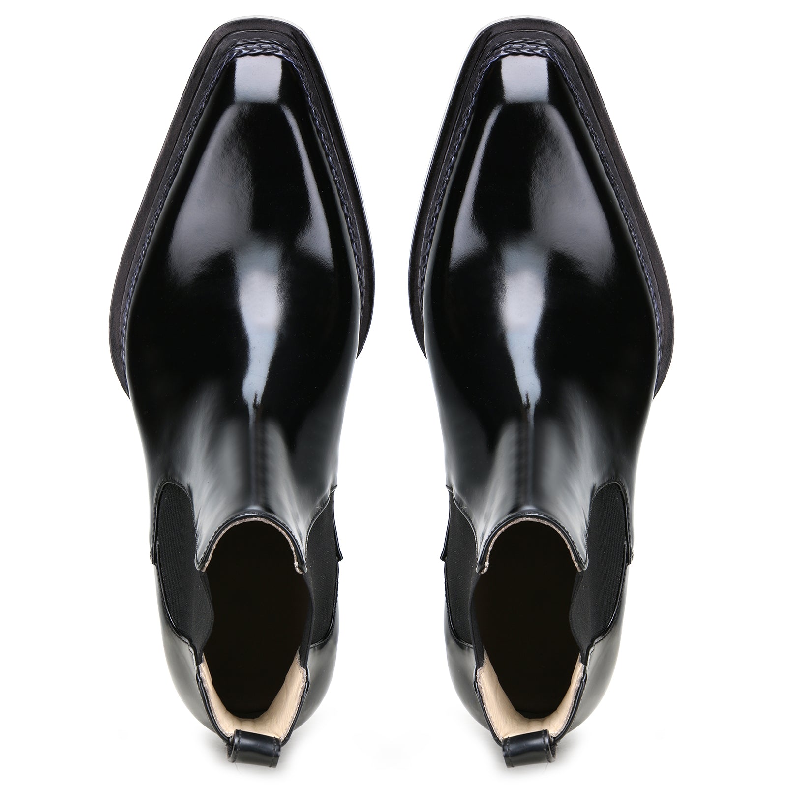 Dominion Chelsea Boots with Taper Toe in Black