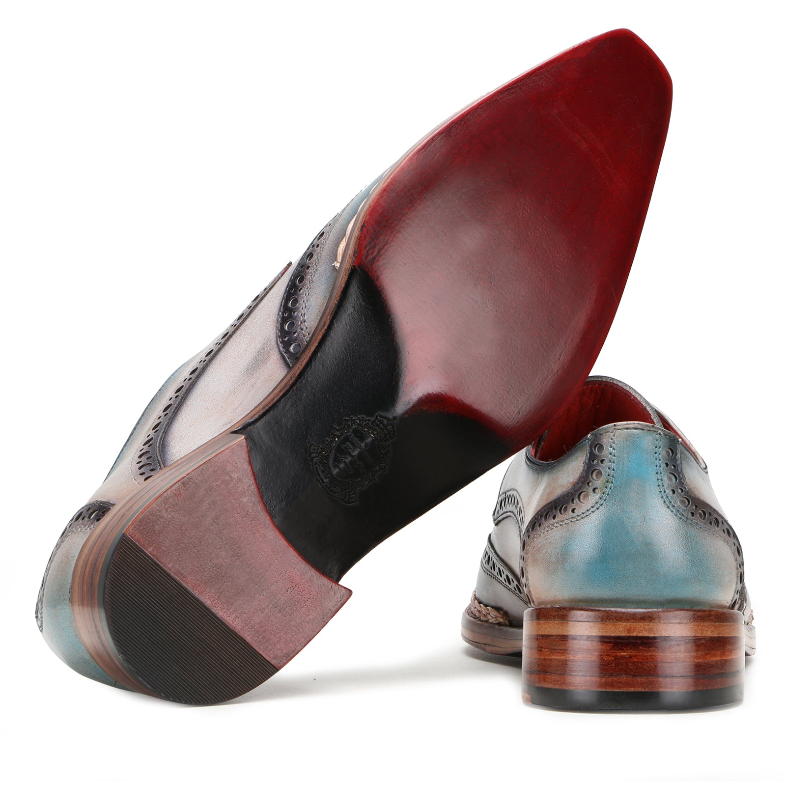 Escaro Royale Handmade Premium Derby Shoes (Gilardo, Grey)