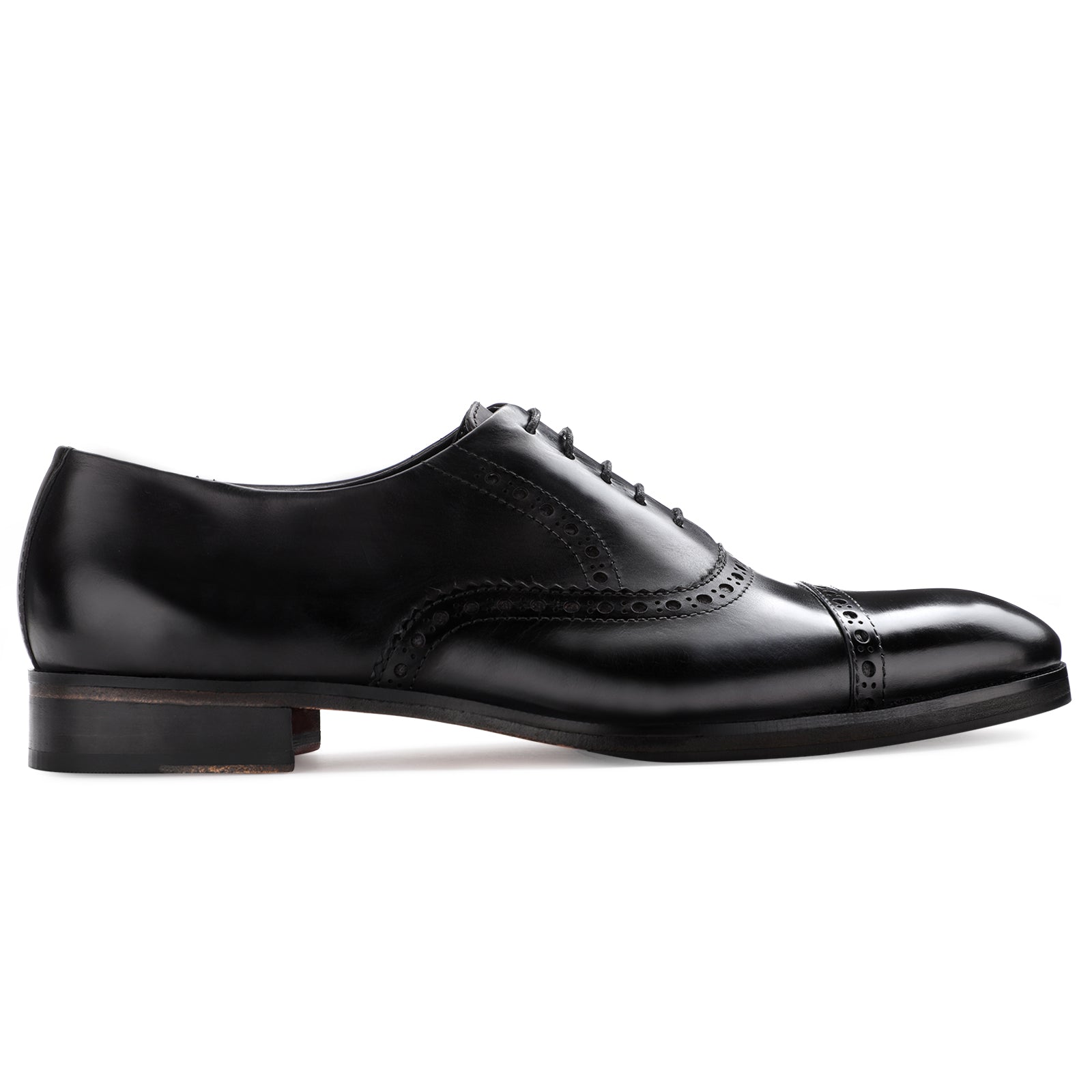 The Vienna Toecap Oxfords In Black
