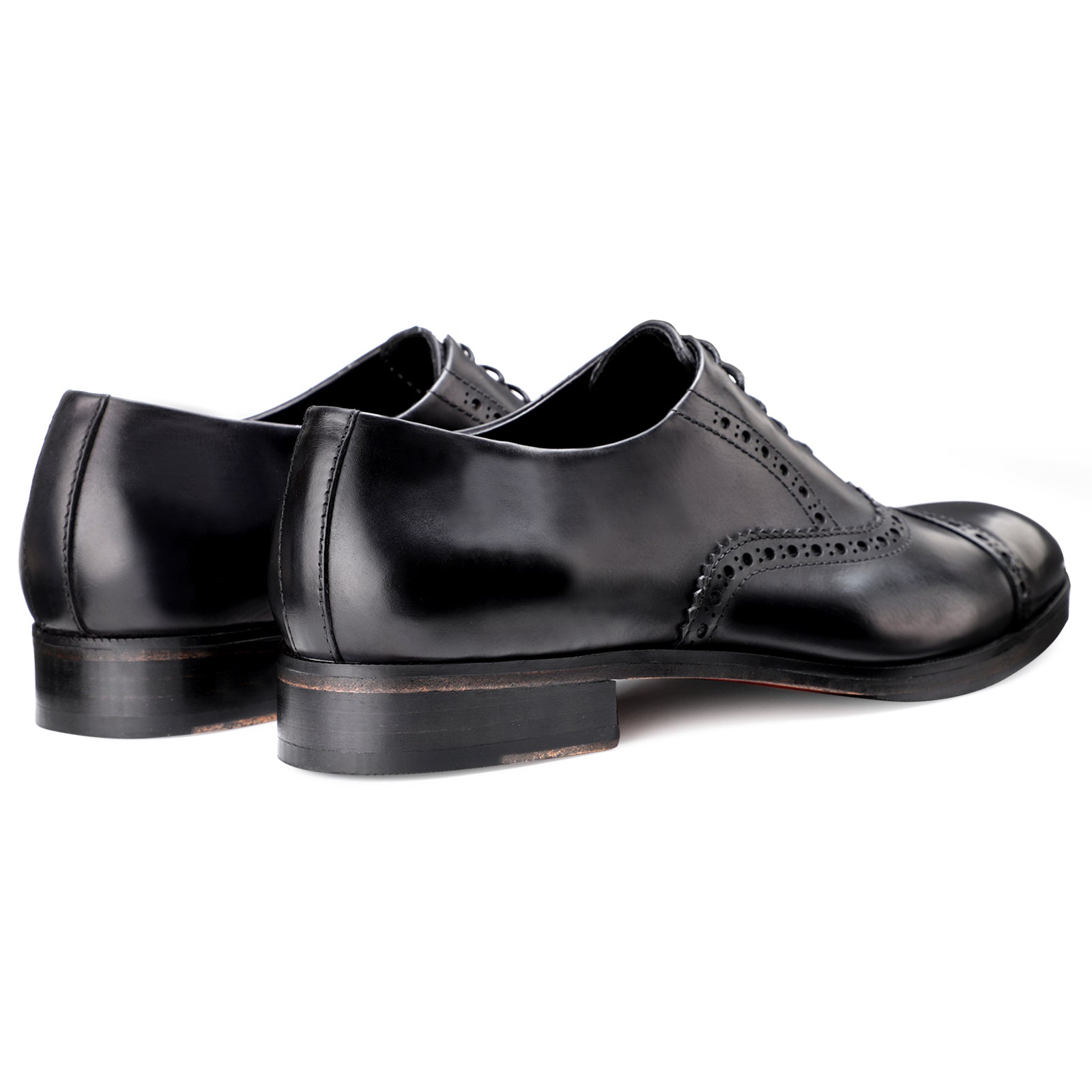 The Vienna Toecap Oxfords In Black