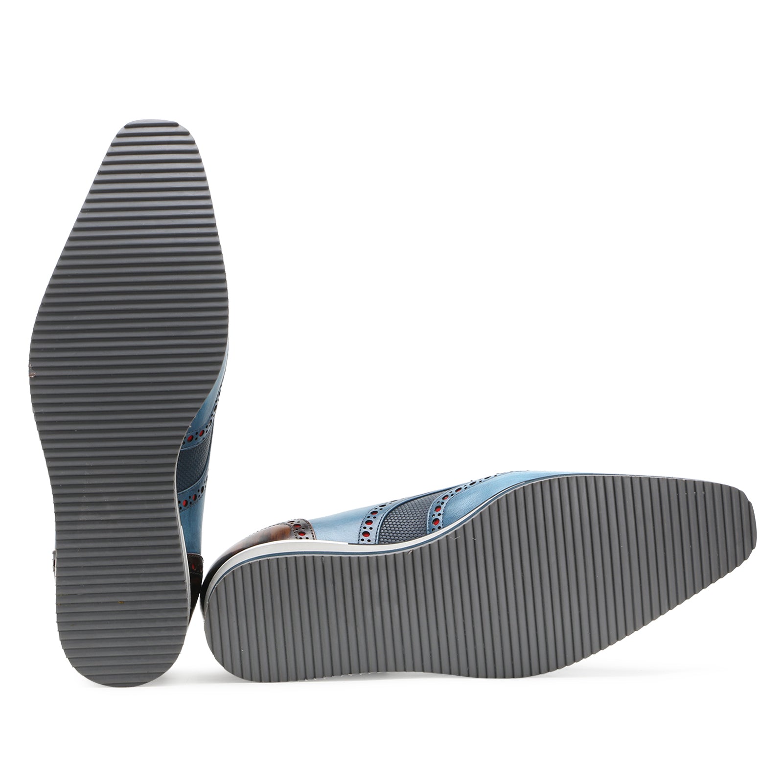 Saxton Wingtip Brogues - Blue Airflexlite