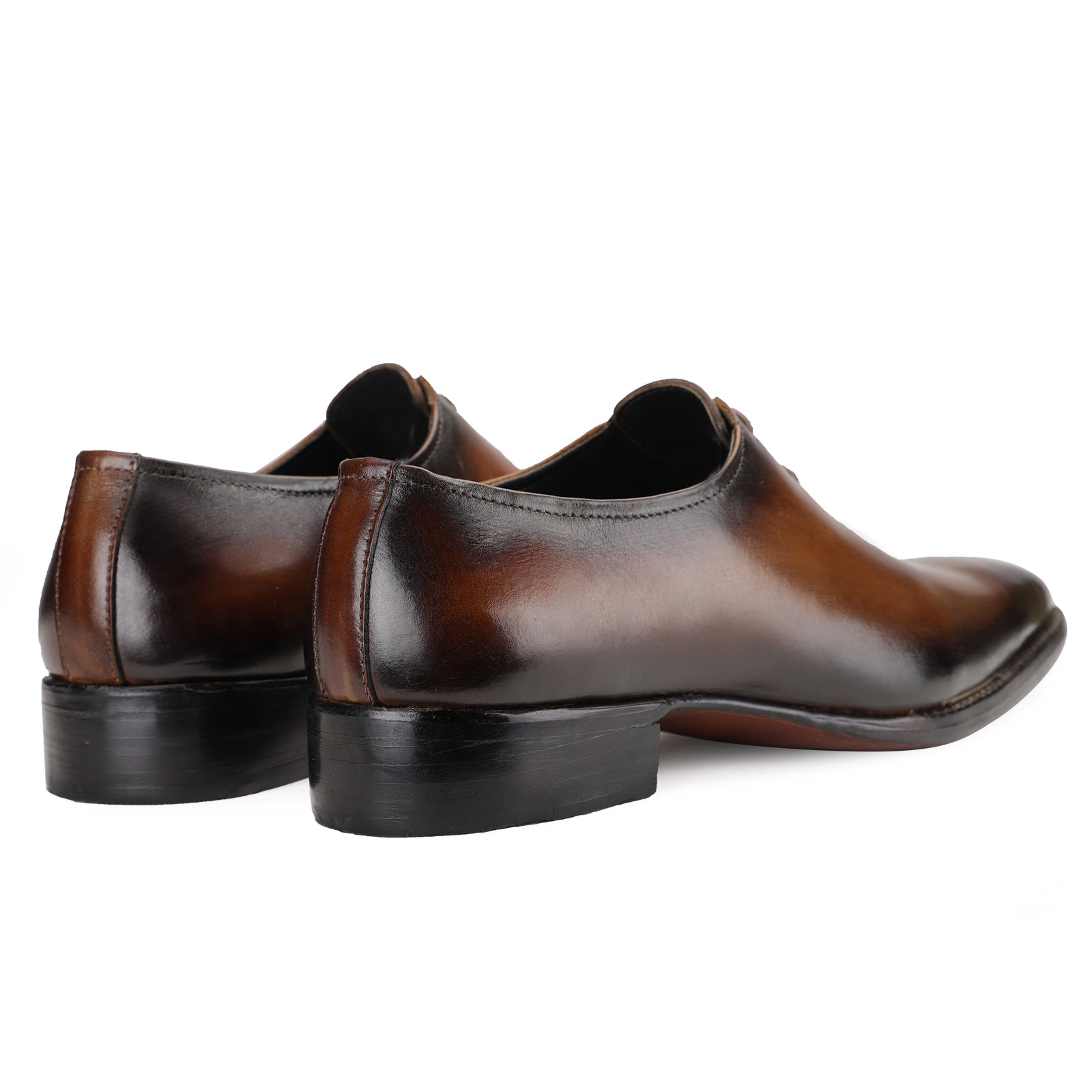 Sabre Goodyear Welted Fiddleback Wholecut Oxford IN Brown Patina
