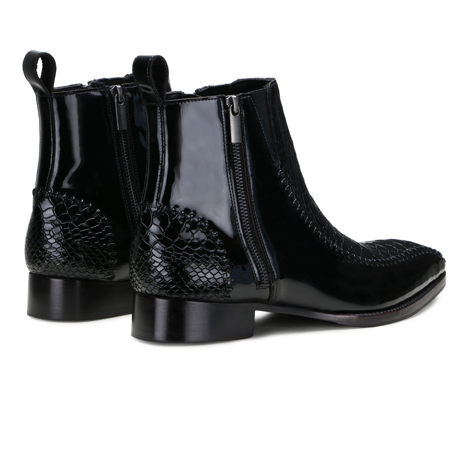 Escaro Royale Langston Zipper Boots in Black