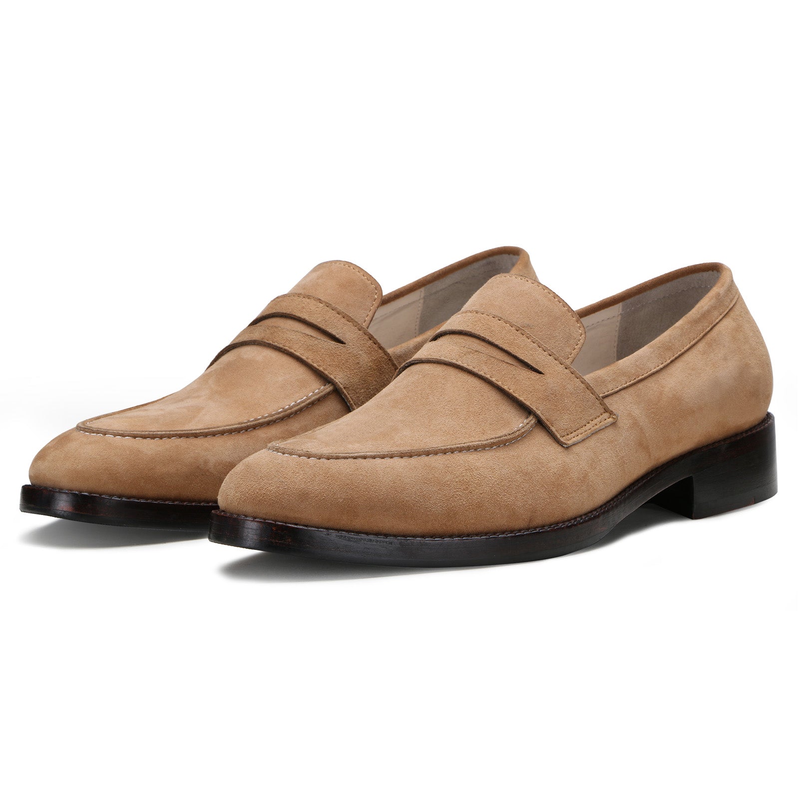 Escaro Royale Stravon Suede Loafers in Tan