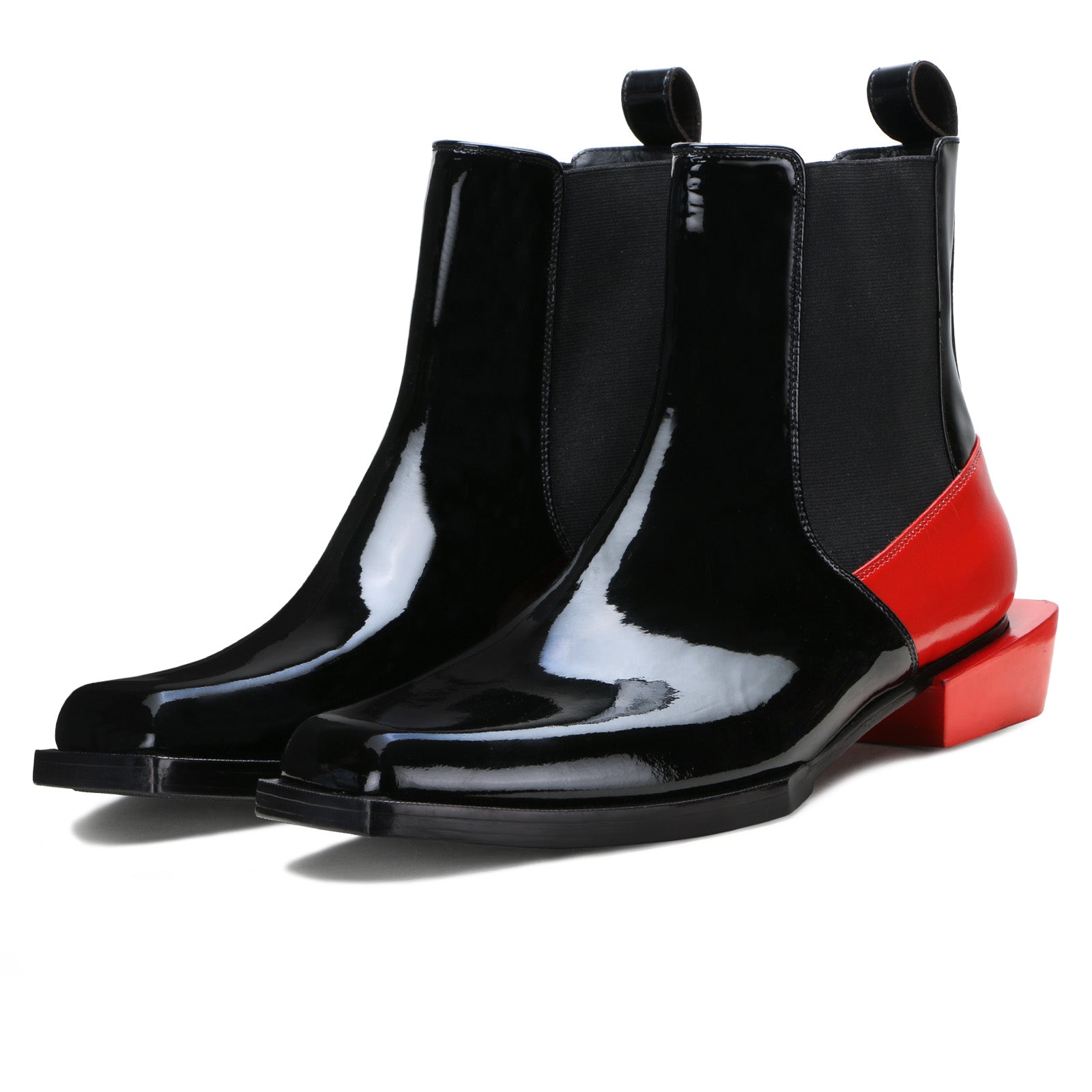 Escaro Royale Blackridge SquareToe Chelsea Boots in Black
