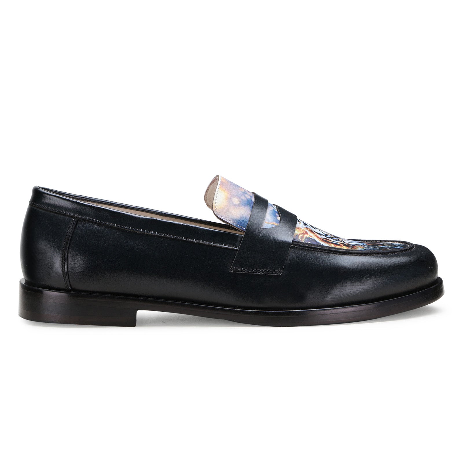 Escaro Royale Camden Craft Leather shoes in Black-Blue for Men