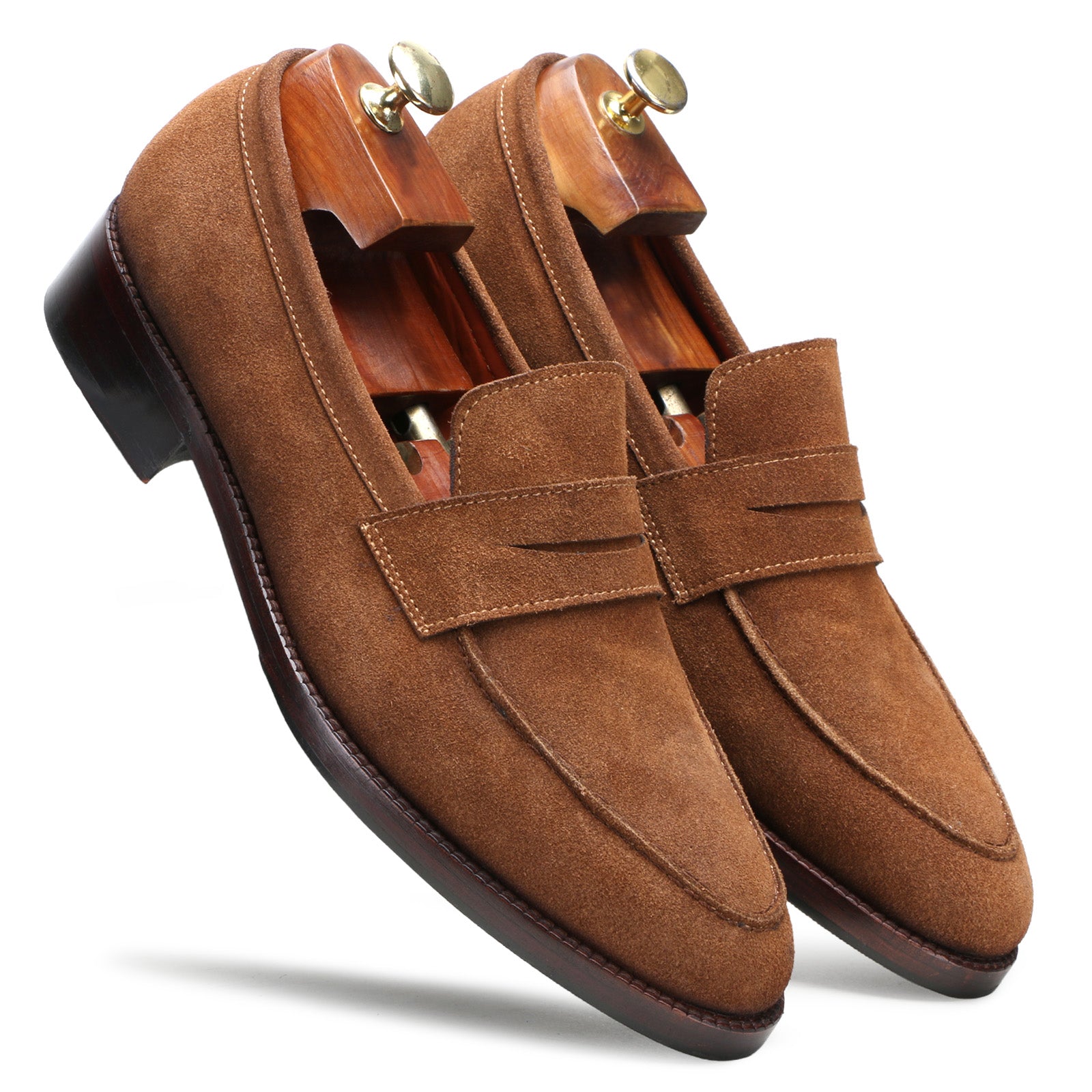 Escaro Royale Stravon Suede Loafers in Brown