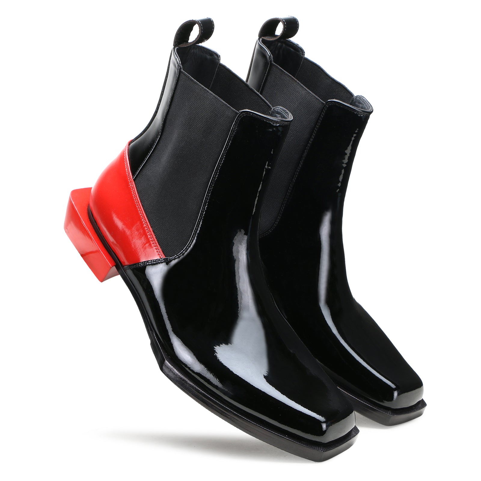 Escaro Royale Blackridge SquareToe Chelsea Boots in Black