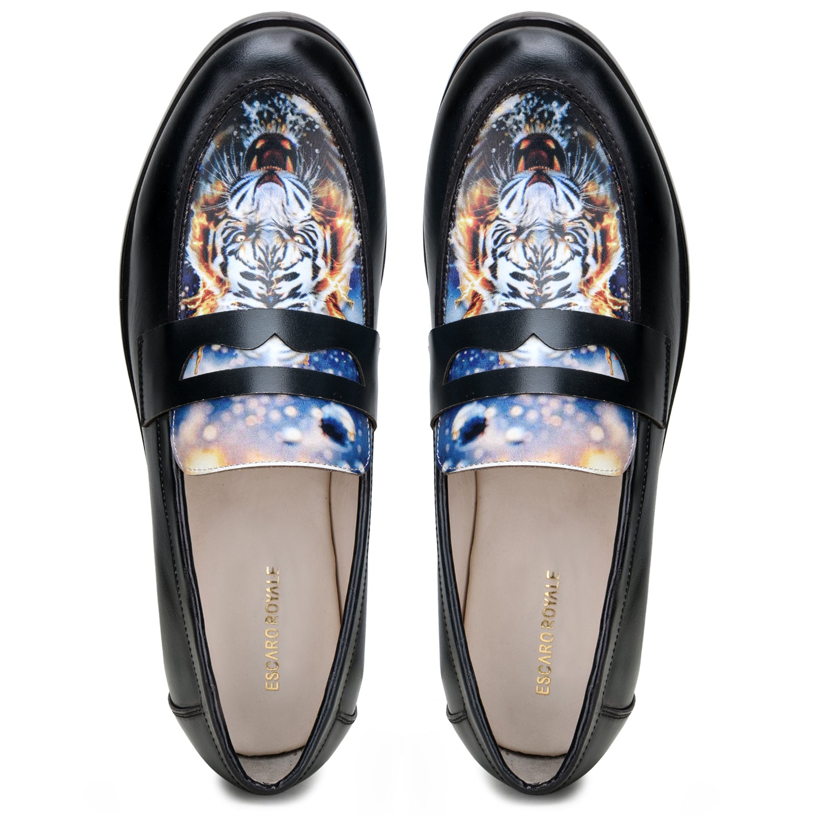 Escaro Royale Camden Craft Loafers in Black-Blue for Men