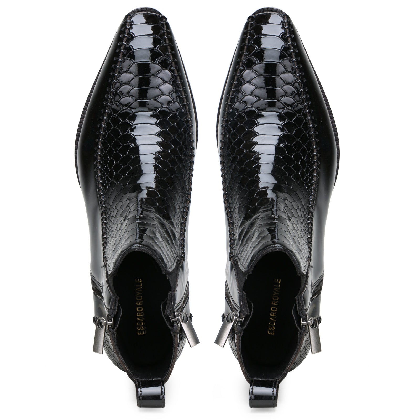 Escaro Royale Langston Zipper Boots in Black