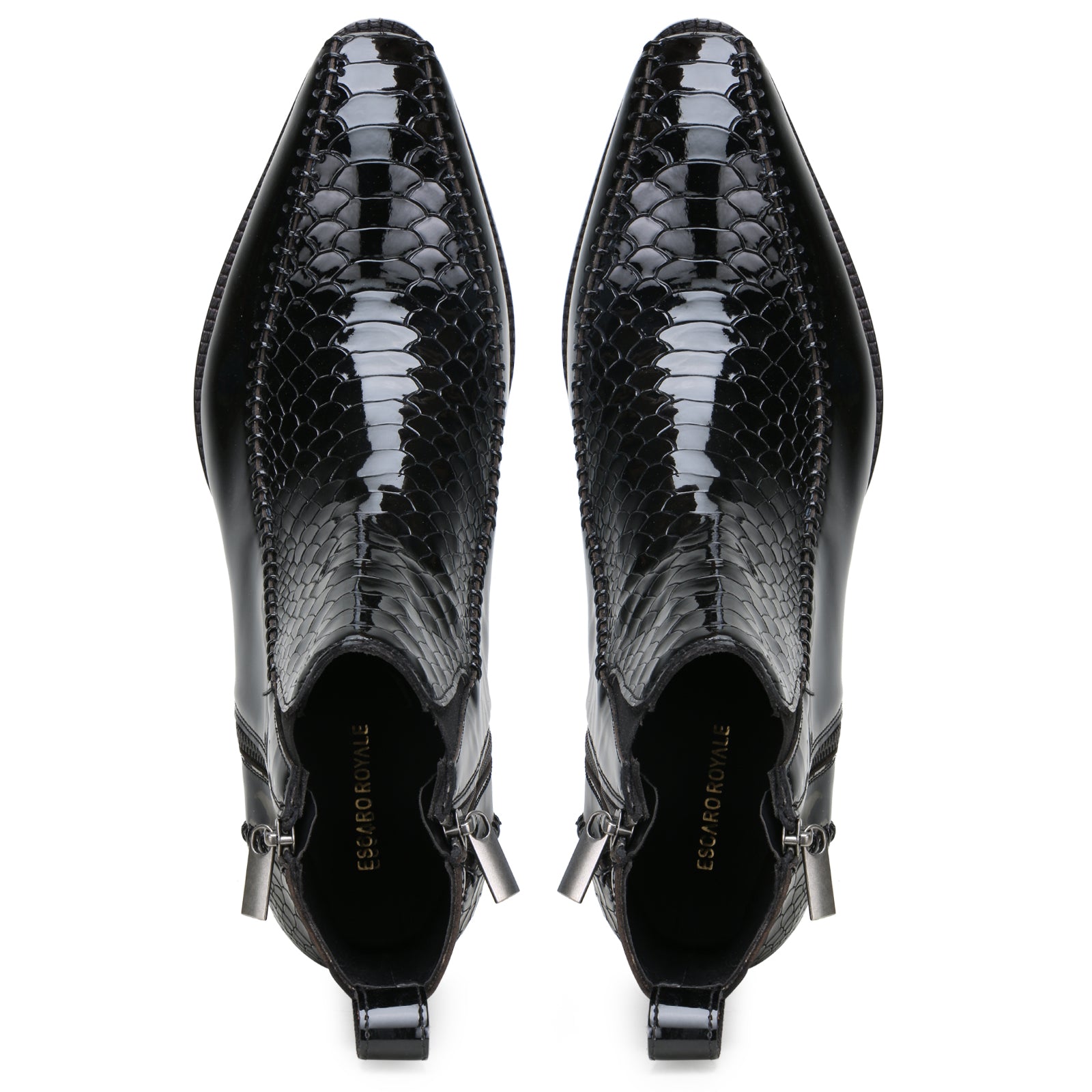 Escaro Royale Langston Zipper Boots in Black