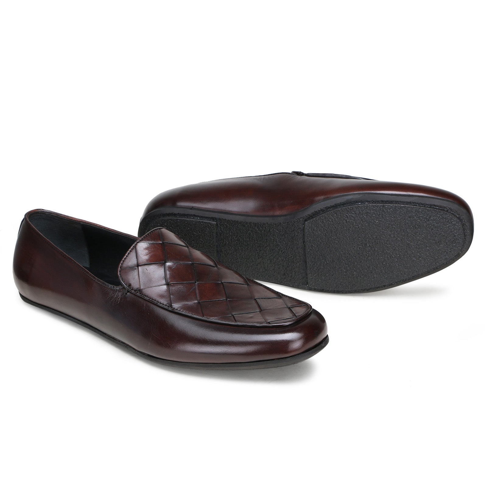 Escaro Royale Fayden Weaved Loafer in Brown